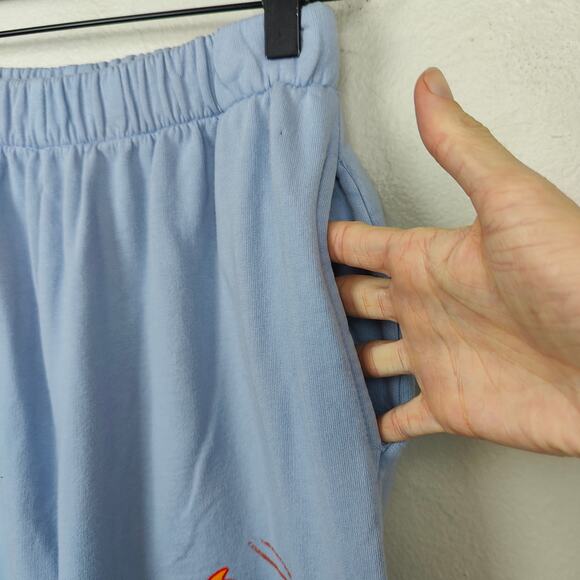 Boys Lie Talk To The Hand Sweatpants Womens‎ XS Blue Devil Graphic Joggers - Picture 4 of 9